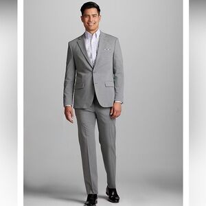 Jack Victor Collection Men’s Suit 44L Jacket 36x29 Pants 100% Wool Super 110’s